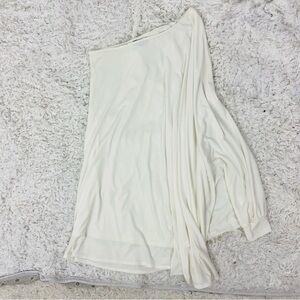 Body language One Shoulder flowy White mini Dress size medium